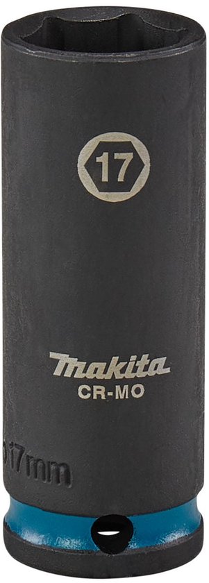 Makita E-16346 Impact Black Douille de choc 3/8 long | 17 millimètre