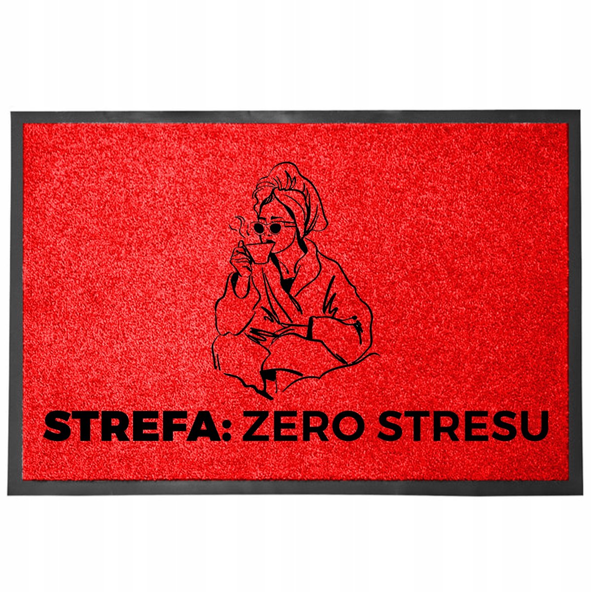 Deurmat 'Zero Stress' 40x60 cm Rood - Sneldrogend & Antislip