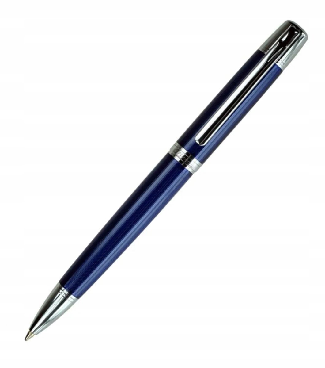Titanum Metalen Pen Blauw-Zilver met Draaimechanisme