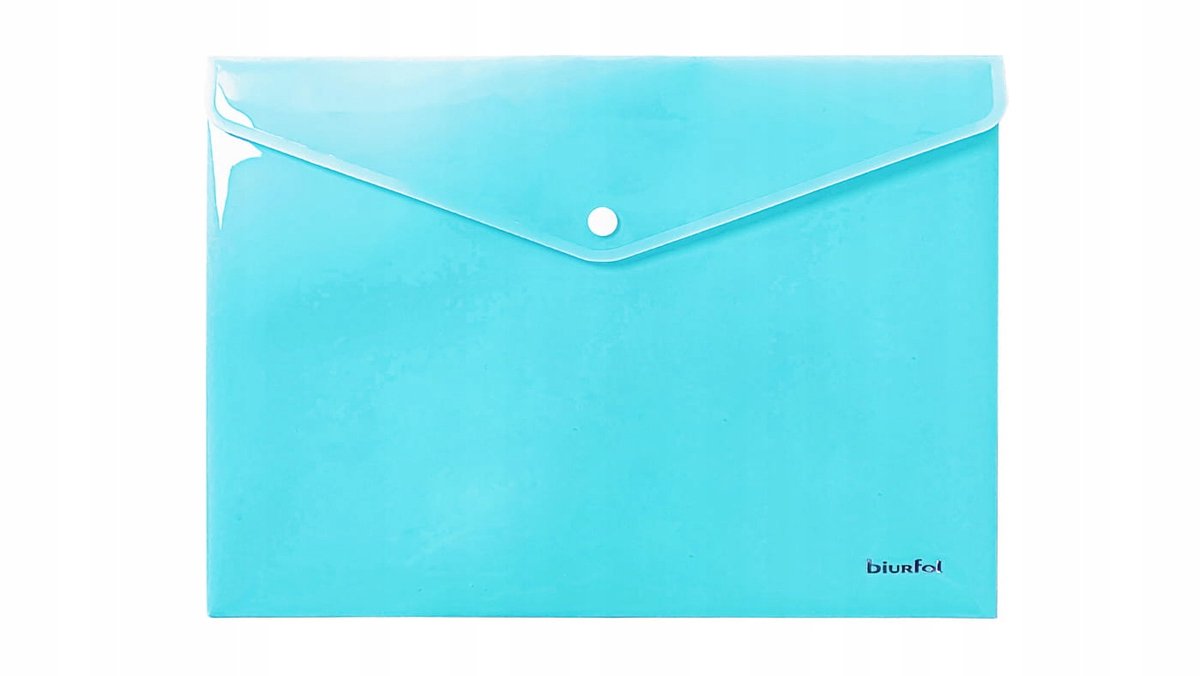 Biurfol A4 Pastel Blauwe Documentenmap PP met Drukknop