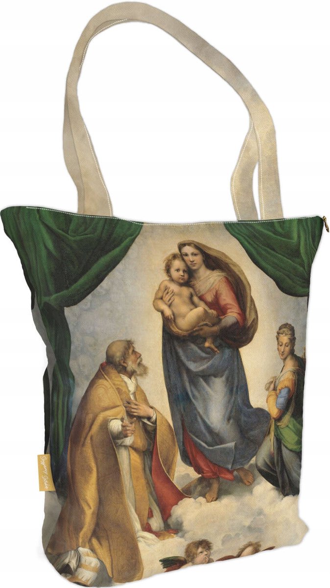 Shopper Tas met Madonna van Rafael Santi - Kunst & Stijl