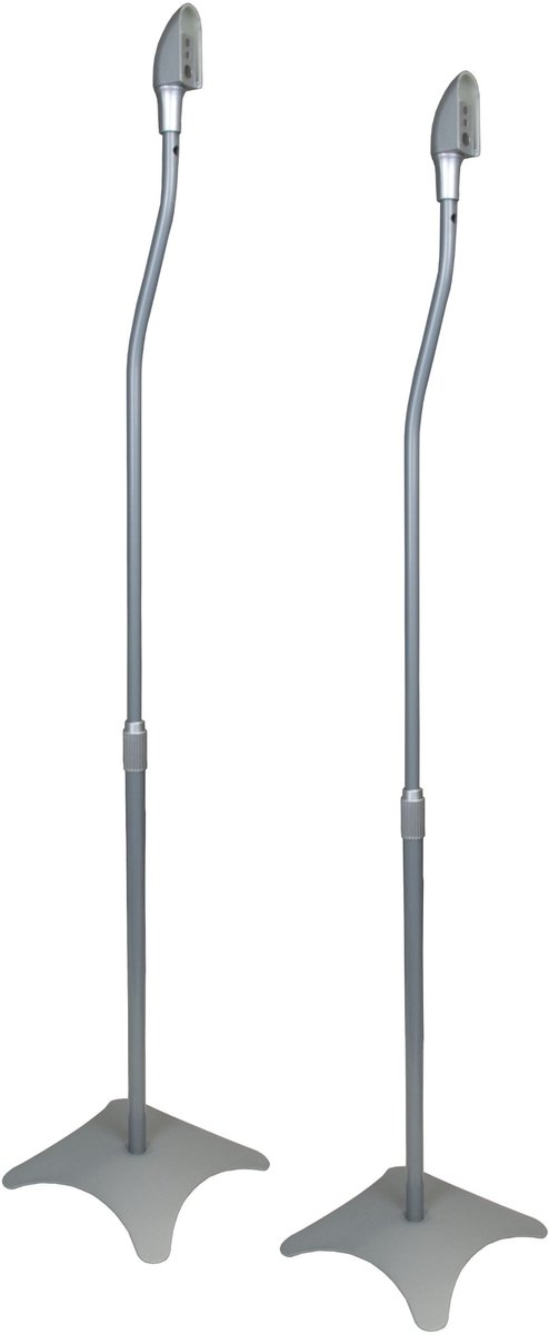 Azomor® Universele zilveren luidsprekerstandaards voor surround en satellietboxen