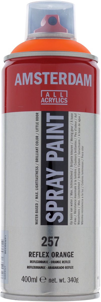 Spuitbusverf - Spraypaint -  #257 - Reflexoranje - Amsterdam - 400ml