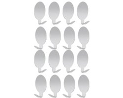 Self-adhesive towel hooks - stainless steel -16pieces - no drilling required - wall hooks - adhesive hooks - strong adhesive hooks for walls - waterproof towel hooks - suitable for kitchens, bathrooms, living rooms, toilets -4*3.5*3cm