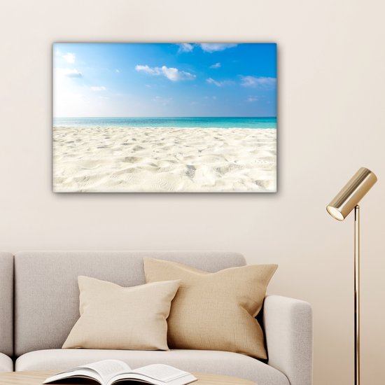 Peintures sur Toile Plage - Lumière - Soleil - 60x40 cm - Décoration murale