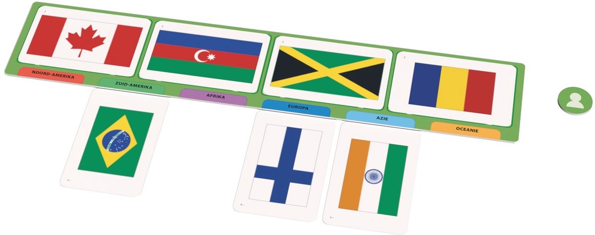 Tactic Vlaggen van de Wereld – Educatief spel – Leer de verschillende wereldvlaggen – 200 Kaarten – Inclusief wereldkaart — afbeelding 17