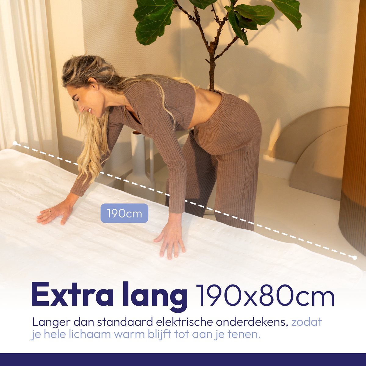 Comfeur Elektrische onderdeken 190x80 cm - Elektrisch deken - Warmte deken - 9 Timer-settings - 9 Warmtestanden - Pre-heat functie - Hele Oppervlak Verwarmd - Incl. Matrasbanden – foto 6
