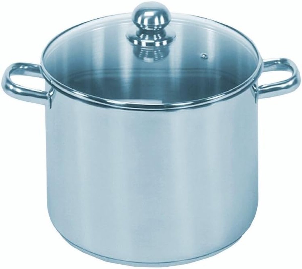 Roestvrijstalen 24 cm pan met glazen deksel - multifunctioneel en energiebesparend