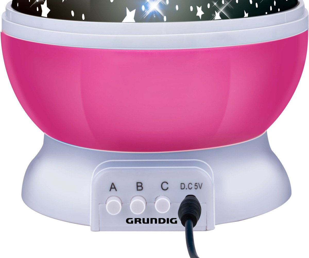 Grundig Nachtlamp sterren projector - 3 standen - 360 graden - galaxy projector sterrenhemel - roze – foto 6