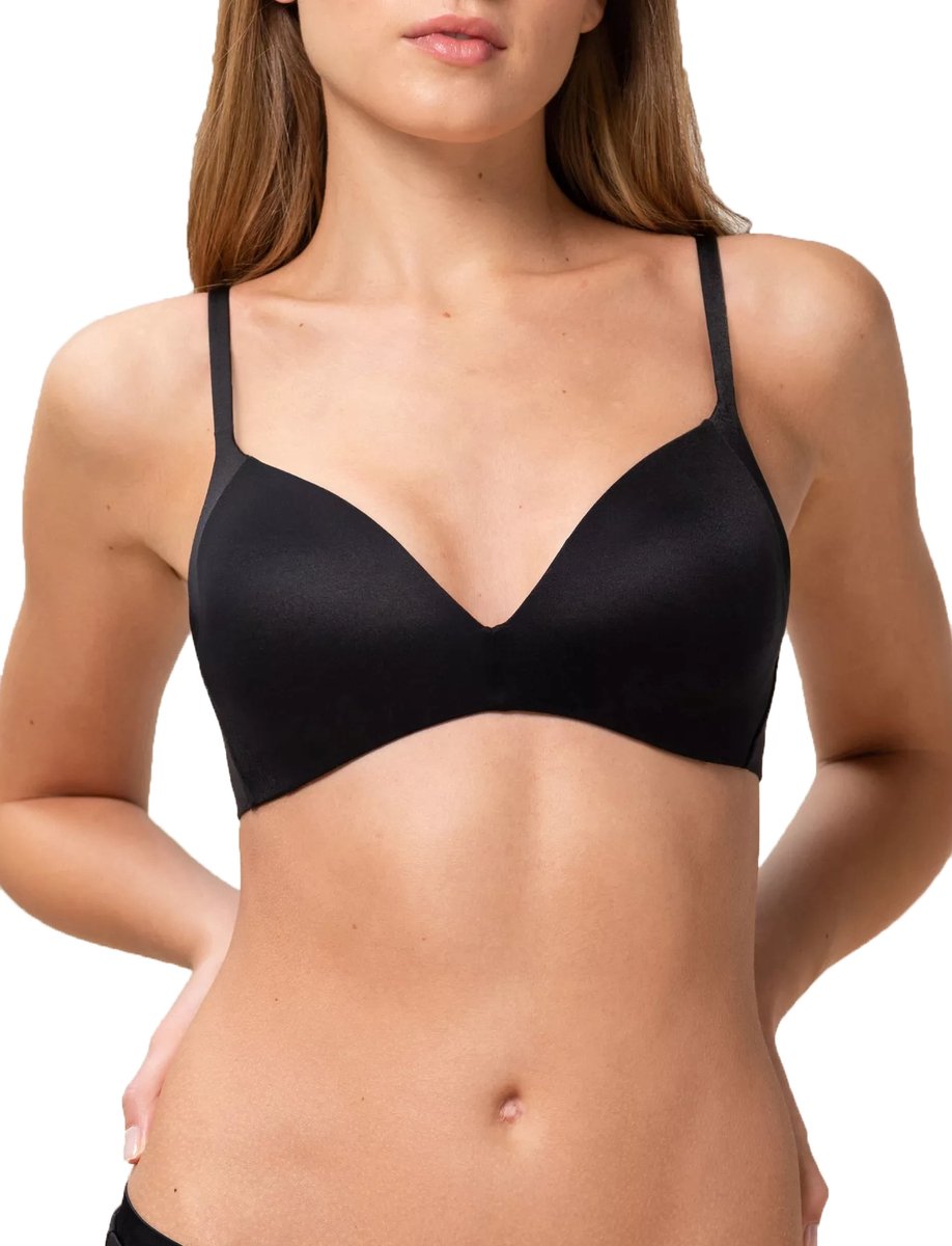 Triumph BH zonder beugel - Body Make-Up Soft Touch P EX - Comfort T-shirt bh - Naadloze cups - T - 70B - Zwart