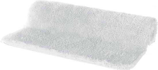 Tapis de sol/tapis de bain Spirella - Supersoft - version luxe à poils longs - blanc - 50 x 80 cm - Microfibre - Antidérapant - Séchage rapide