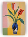 Vaas met tulpen Matisse stijl