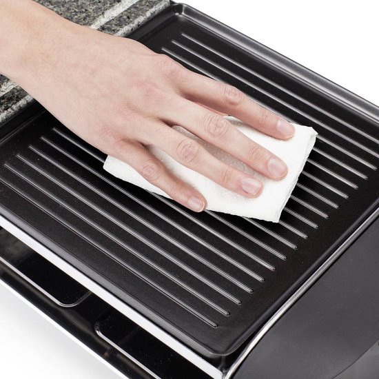 Princess Gourmetstel 162820 - Grill & Bakplaat - Omkeerbare plaat en Steengrill - 8 personen - 42 x 21 cm - 2 meter snoer - Regelbare thermostaat - 1400W - 8 pannetjes — afbeelding 4