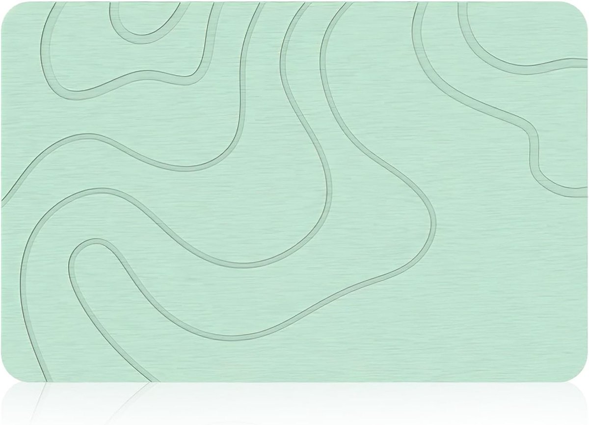 Antislip badmat, 40 x 60 cm, absorberend badkamertapijt, douchemat, sneldrogend, wasbaar, ideaal voor douche, bad, toilet, modern design voor veiligheid en comfort (groen)
