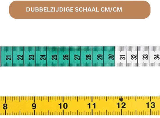 Intrekbaar meetlint voor het lichaam, 150 cm