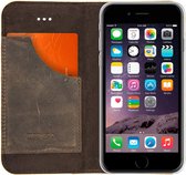 Apple iPhone 6s Hoesje - Senza - Raw Serie - Echt Leer Bookcase - Walnut Brown - Hoesje Geschikt Voor Apple iPhone 6s