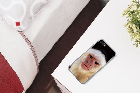 Coque iPhone 7 - Singe - Fourrure - Zwart - Coque de téléphone en Siliconen