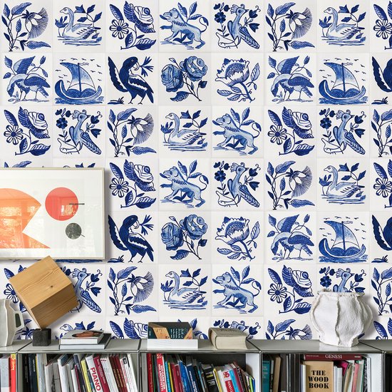 Ulticool Décoration Autocollant carrelages - Voilier Rose Vogel - 15x15 cm - 15 pièces Autocollants Stickers muraux en Feuille Adhésive Autocollants Carrelage - Carrelage Autocollant - Sticktiles - Salle de Bain - Cuisine