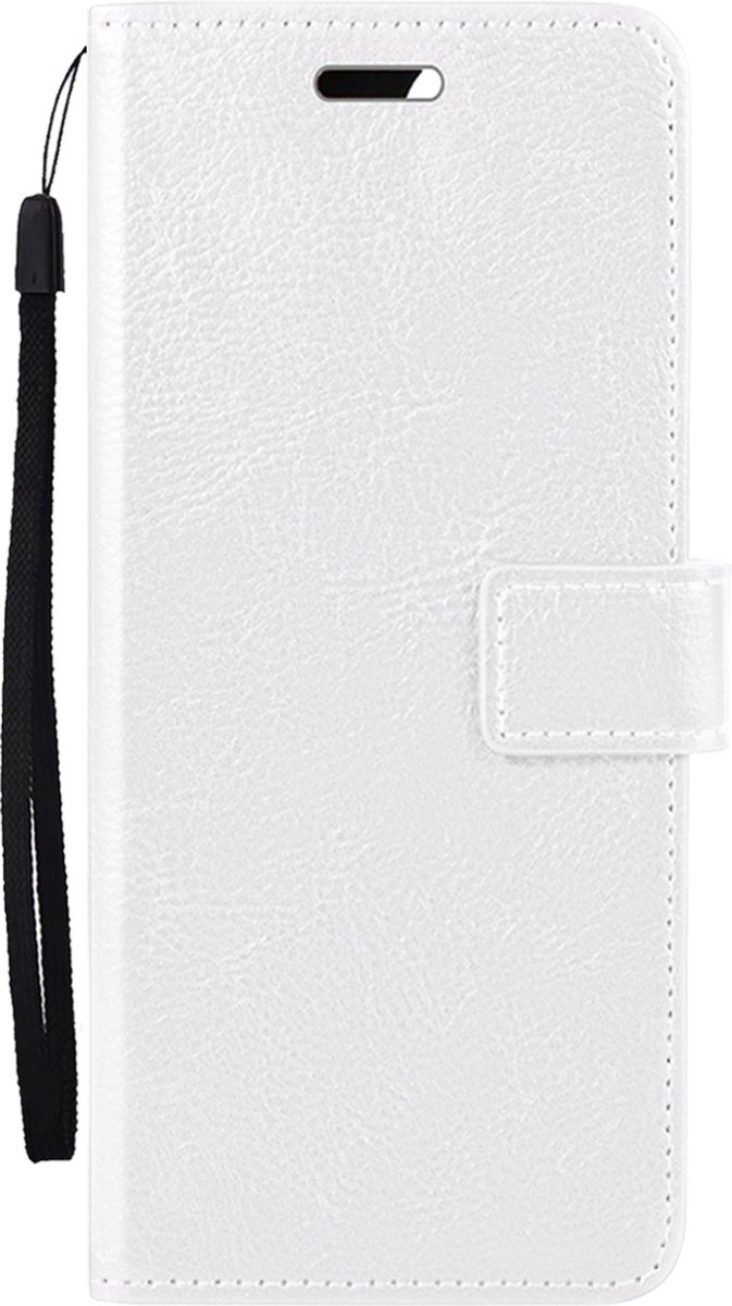 Hoesje Met Pasjeshouder - Geschikt voor Samsung Galaxy A55 - Luxe Bookcase Portemonee - Flip Case - Kunstleer Book Case - Flipcase - Book Cover - Walletcase - Portemonneehoes - Wit