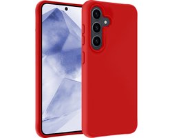 Hoesje - Geschikt voor Samsung Galaxy A55 - Sterk & Shockproof - Siliconen Case - Hoes Cover - Telefoonhoes - Rood