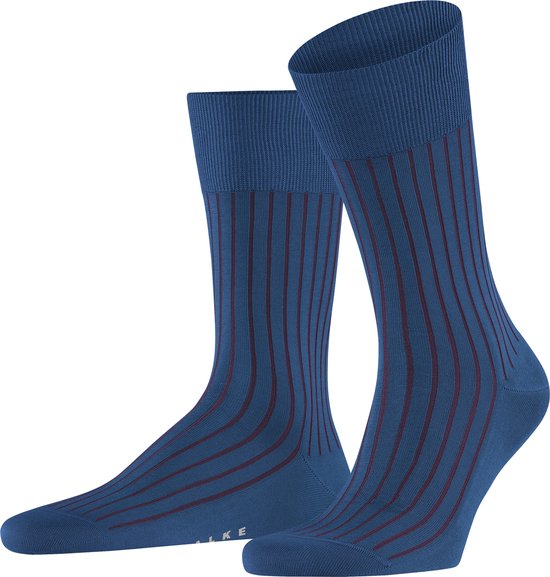FALKE Shadow business Katoen sokken heren blauw - Matt 39-40