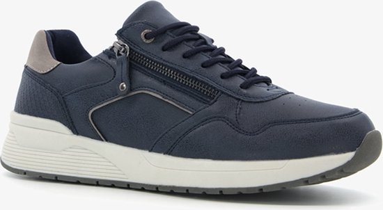 Blue Box heren sneakers blauw met rits - Maat 45 - Uitneembare zool