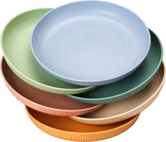 Médard de Noblat Stone Rouge Set of 6 Salad and Pasta Plates