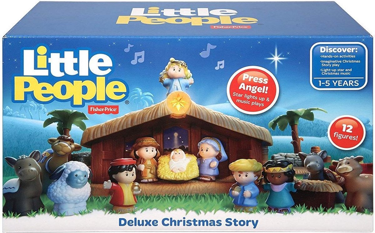 Fisher-Price Little People Kerststal Met Lichtgevende Engel - Speelfigurenset — afbeelding 7