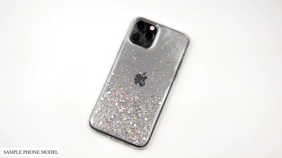 Cadorabo Hoesje geschikt voor Apple iPhone 12 MINI in Roze met Glitter - Beschermhoes van flexibel TPU silicone met fonkelende glitters Case Cover Etui