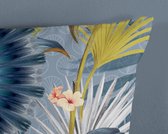 HIP Dekbedovertrek "mandala's, bladeren en een zebra" - Blauw - (240x200/220 cm) - Katoen Satijn