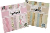 Craft ID Creatieve Knutselpapier 2-delige sets - Vintage & Bloemen Thema - 100 Vellen per set - 200 grams en 80 grams - Formaat 20 x 20 CM - 10 x 10 Designs per set