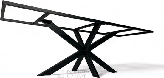 Tafelpoot Matrix - Zwart Gepoedercoat - Metaal - Tafel onderstel incl. Frame - 75cm hoog - Ral 9005 - 230x75