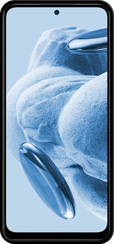 Coque pour Xiaomi Redmi Note 12 5G - Coque en Siliconen avec film protecteur d'écran - Coque pour Xiaomi Redmi Note 12 5G - Zwart