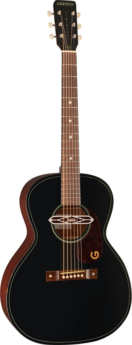 Gretsch Jim Dandy Deltoluxe Concert Black Top WN Tortoiseshell Pickguard elektrisch-akoestische westerngitaar