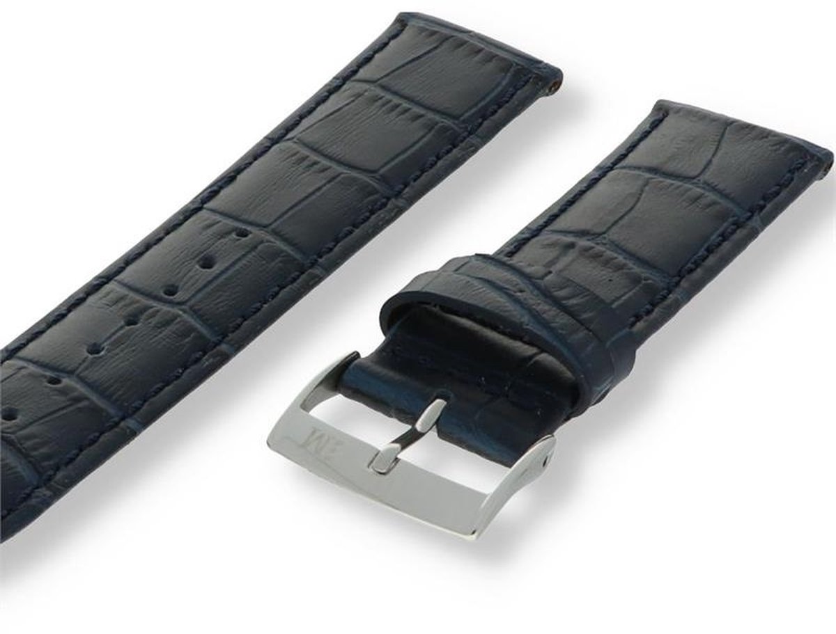 Morellato PMX061BOLLE IG Horlogebandje - Leer - Blauw - 22 mm