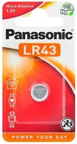 Panasonic LR 43, Batterie à usage unique, Alcaline, 1,5 V, 100 mAh, 11,6 mm, 11,6 mm