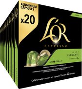 L'OR Lungo Elegante Koffiecups - Intensiteit 6/12 - 10 x 20 capsules
