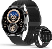 Fairweather Smartwatch Amoled Ultra – Dames & Heren – HD – Stappenteller – Slaapmeter – hartslagmeter – Geschikt voor iOS en Android - Zwart
