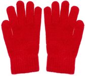 Dames handschoenen van extra zacht wol - rood
