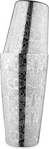 Cocktail Shaker van roestvrij staal, professionele Boston Shaker, hoogwaardige baraccessoires, 2-delig 750 ml (gegraveerd)