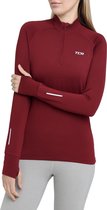 Haut de course d'hiver avec demi-zip pour femme - Cabernet