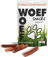 Woef Woef Snacks Hondensnacks Bullepezen - 75 stuks - Kauwsnacks Gedroogd vlees Rund Alle honden vanaf 8kg Geen toevoegingen