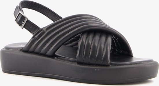 Blue Box dames sandalen met plateauzool - Zwart - Maat 38