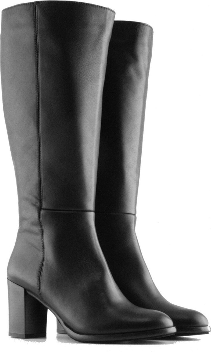 Jilsen Dames Laarzen Brede Schacht en Laarzen Brede Kuiten Nikita in Zwart Kuitomtrek 44 cm, schoenmaat 40