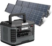 HEKO Solar® Power Station Master 1800 + Unfold 400 - 1800W - 1270Wh Capaciteit - 400W Zonnepaneel - Draagbare Power Station Generator - Powerstation met Zonnepaneel - Snelladen - USB-C 60W PD - Noodpakket - Powerbank - Solar