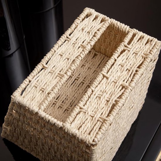 VIXPET Rotan Rack Magazine Opbergmand Hand Geweven Thuis Rotan Muur Opknoping Opbergmand voor Keuken Badkamer Thuis Opslag Muur Plank