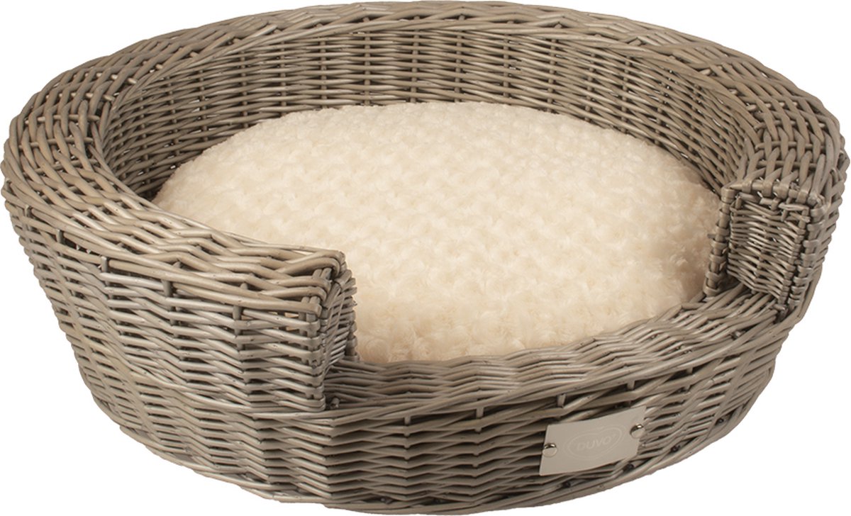 Duvoplus Huisdierenbed Provence met kussen wicker