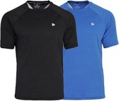 Donnay - 2-Pack Sport T-shirt André - Multi sportshirt - Sportshirt - Black/True blue - Maat L