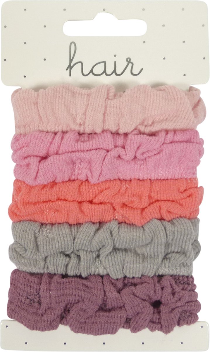 Nylon Elastiek Gerimpeld - Roze Tinten - 5 stuks