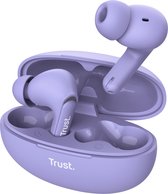 Trust Yavi Écouteurs Bluetooth – Écouteurs entièrement sans fil avec Microphones antibruit – Violet